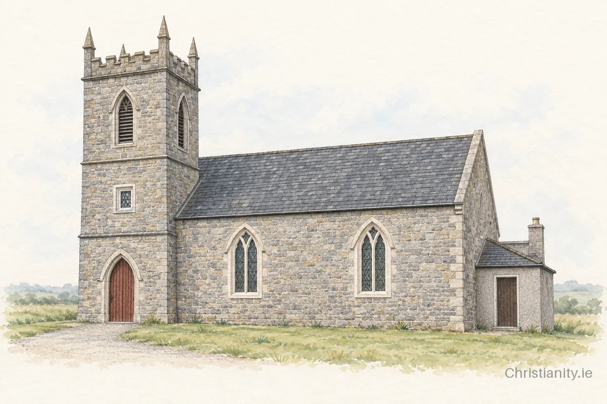 Watercolour and ink illustration of Killasnett (Glencar)