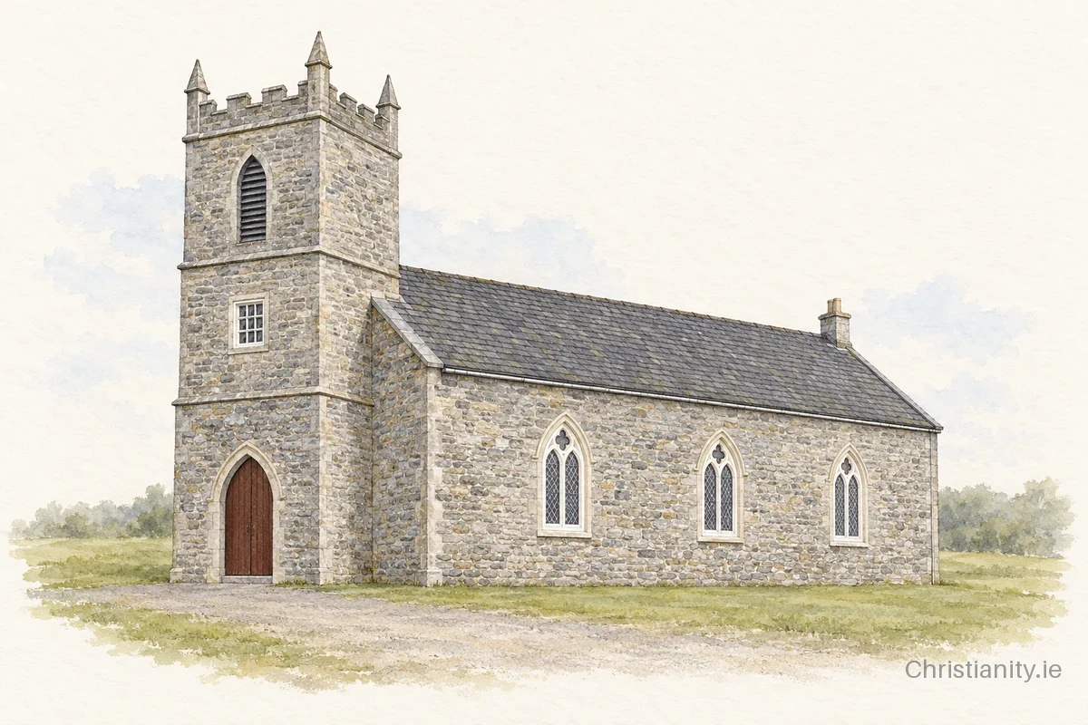 Watercolour and ink illustration of Killegar