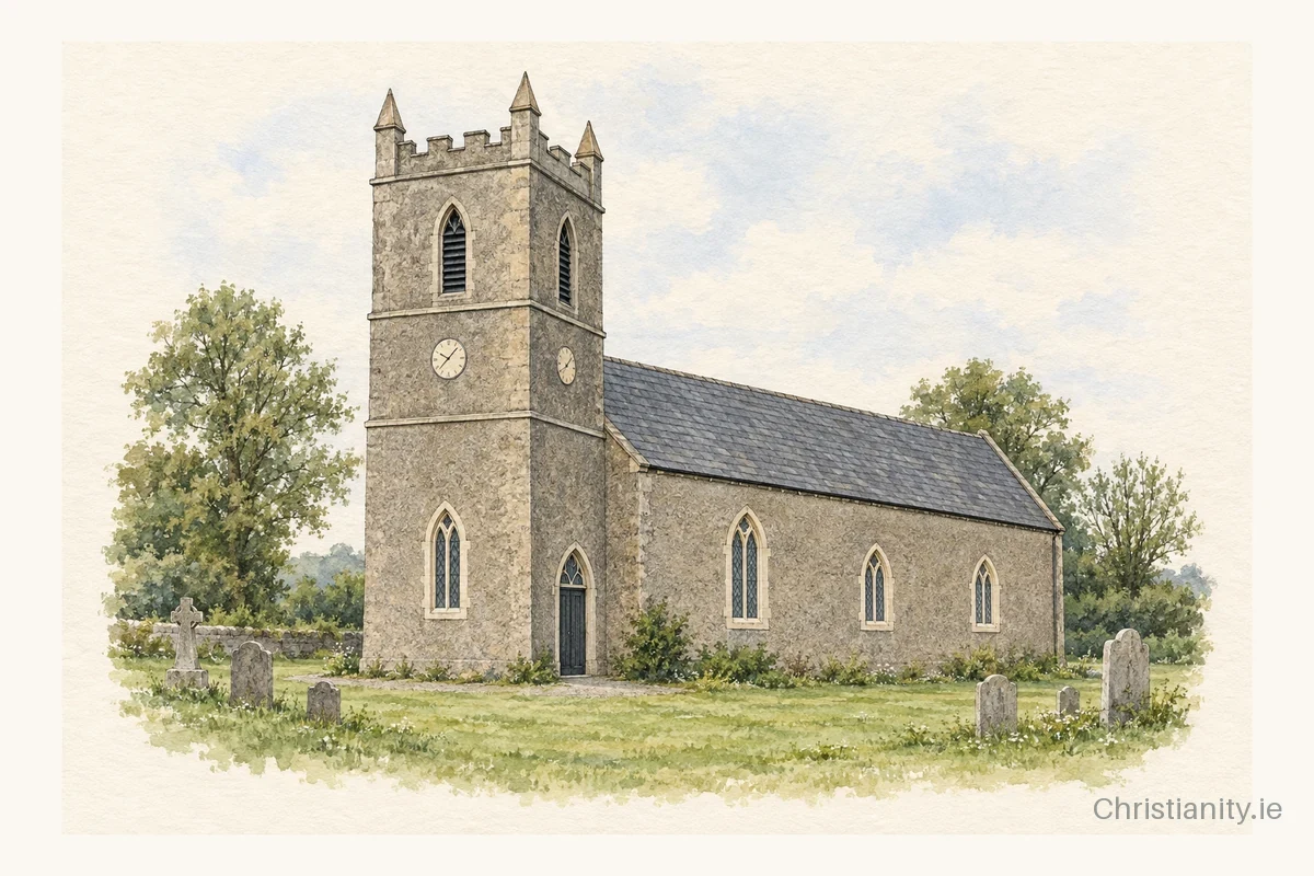 Watercolour and ink illustration of Killermogh