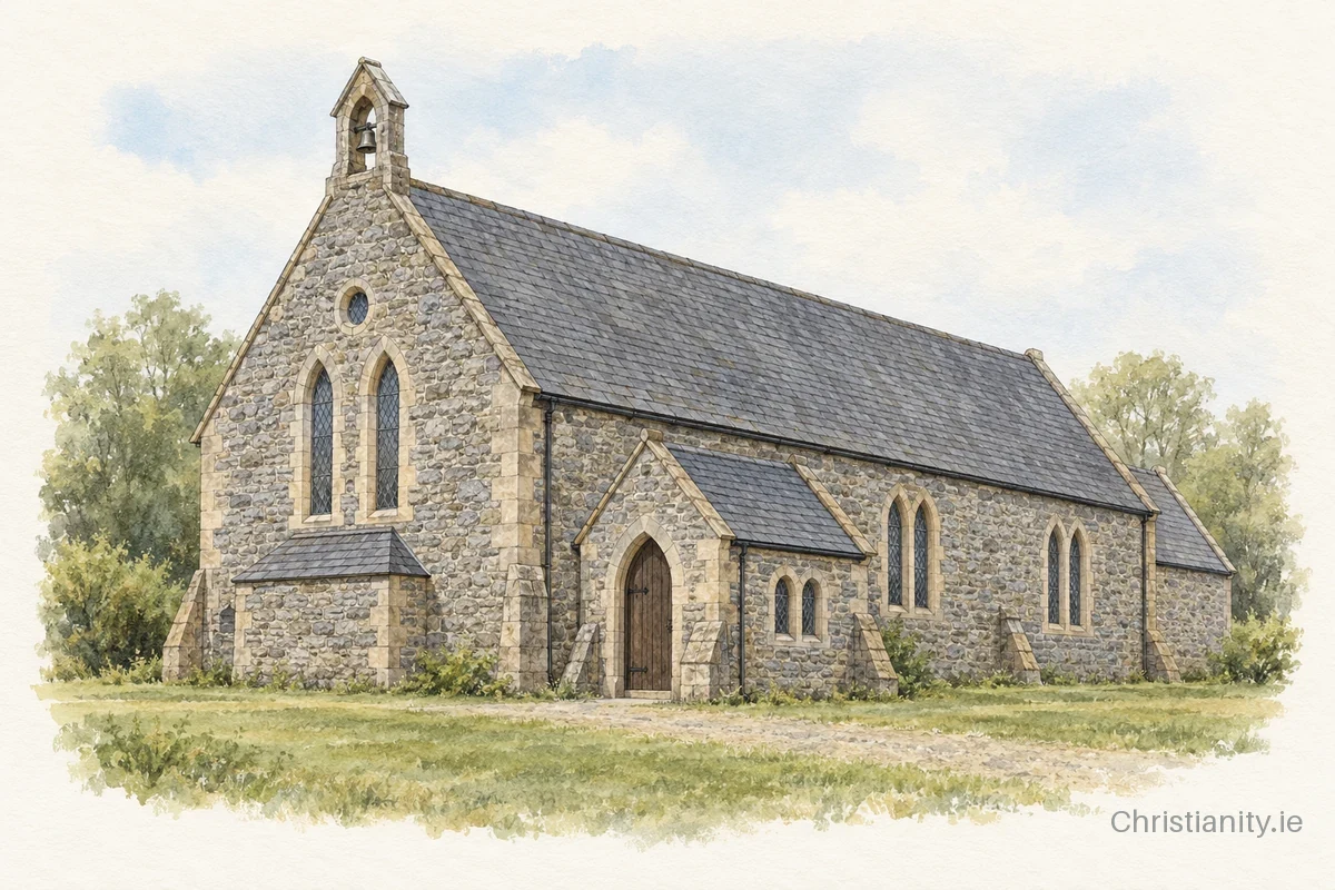 Watercolour and ink illustration of Killesherdoney St Mark
