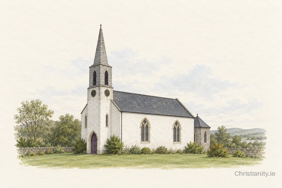 Watercolour and ink illustration of Killybegs St John