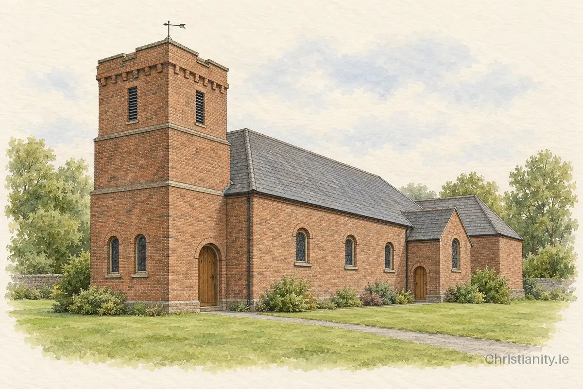 Watercolour and ink illustration of Kilmallock St Peter & St Paul (Deebert)