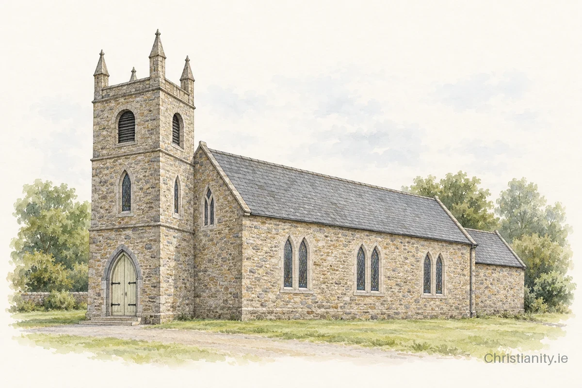 Watercolour and ink illustration of Kiltennel (Courtown)