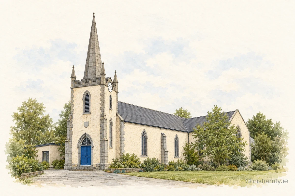 Watercolour and ink illustration of Kiltoghart St George (Carrickonshannon)