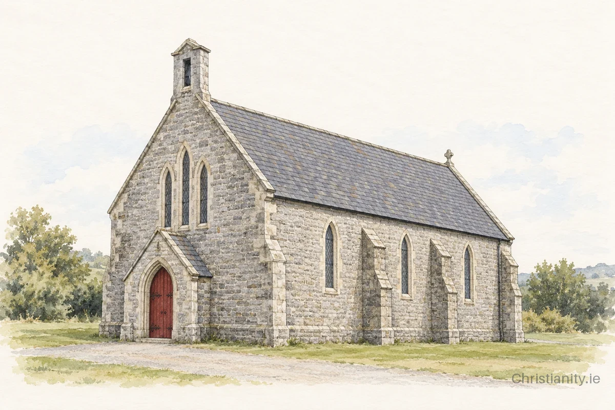 Watercolour and ink illustration of Kinneagh