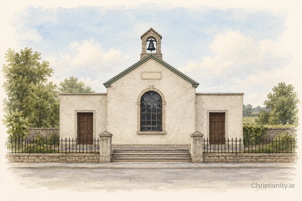 Watercolour and ink illustration of Markethill