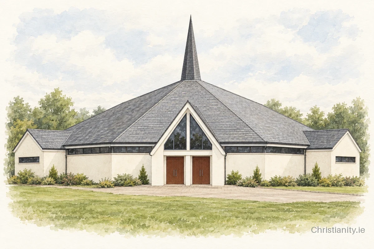 Watercolour and ink illustration of Mary Immaculate, Virginia