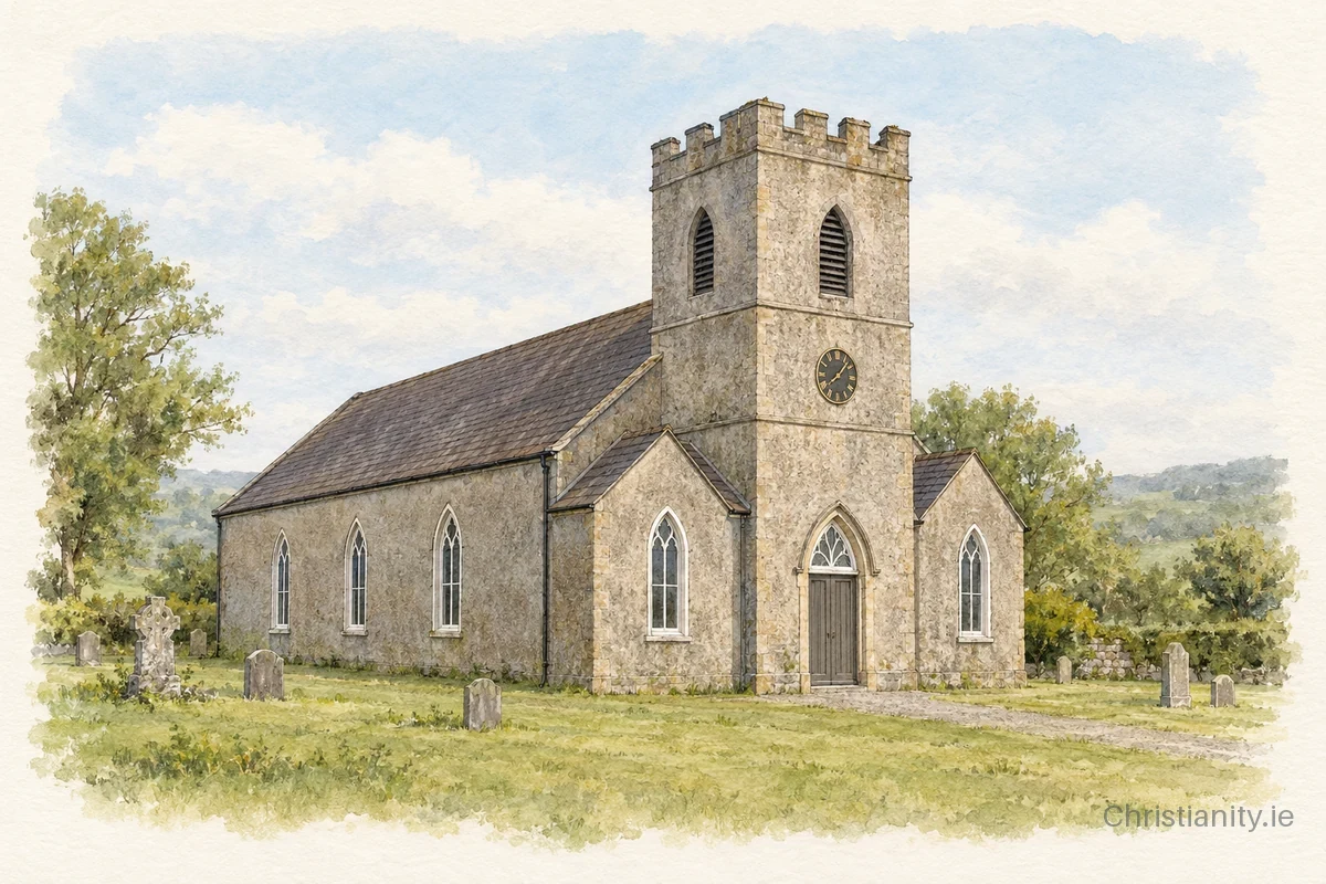 Watercolour and ink illustration of Middletown St John (Shantally)