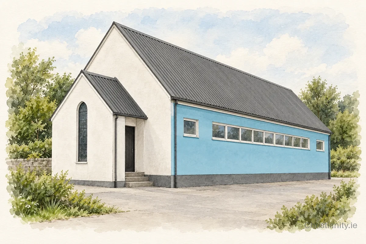 Watercolour and ink illustration of Millisle St Patrick