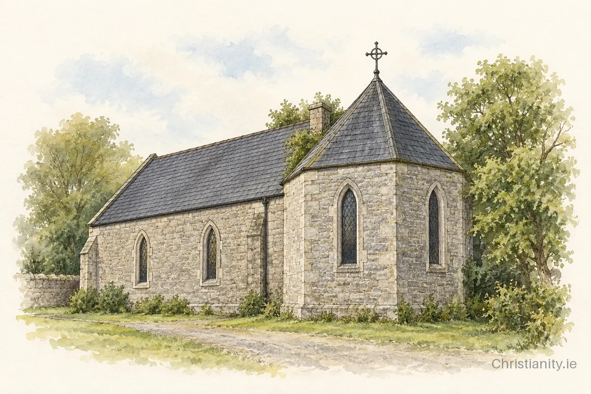 Watercolour and ink illustration of Milltown St Philip