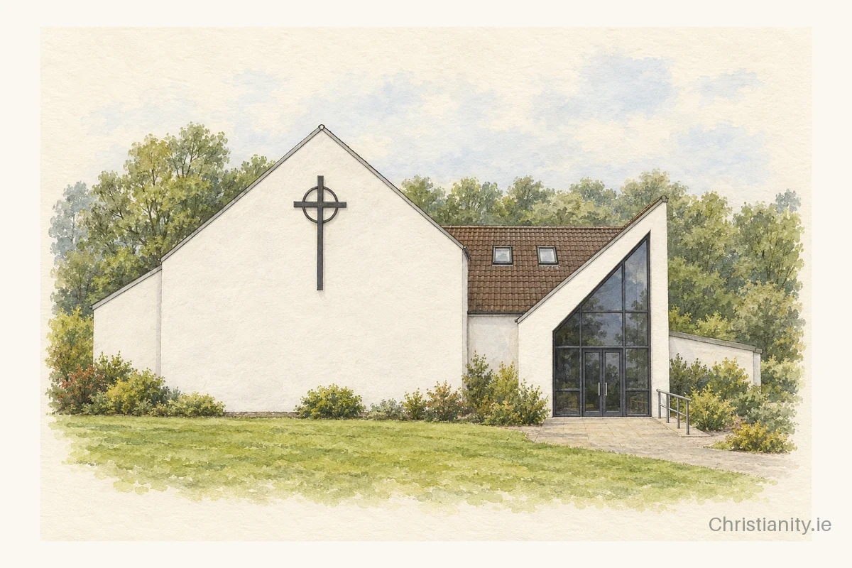 Watercolour and ink illustration of Mossley Methodist Church
