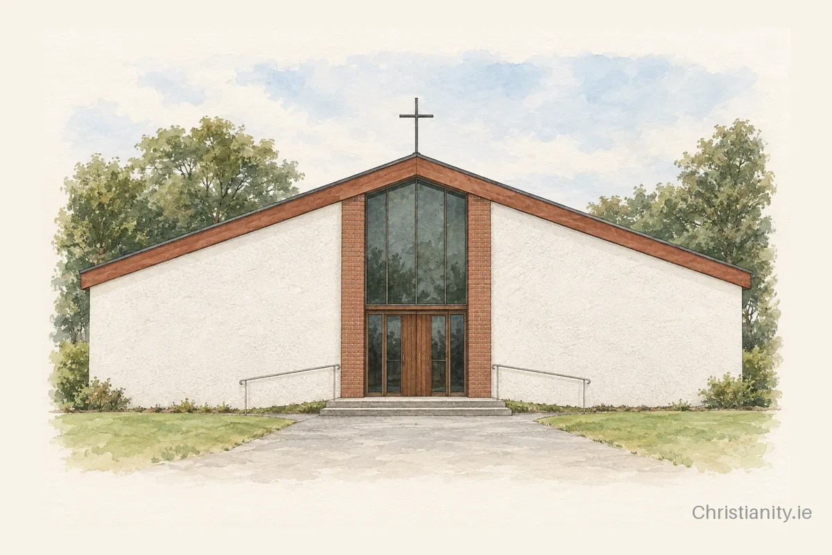 Watercolour and ink illustration of Most Holy Trinity