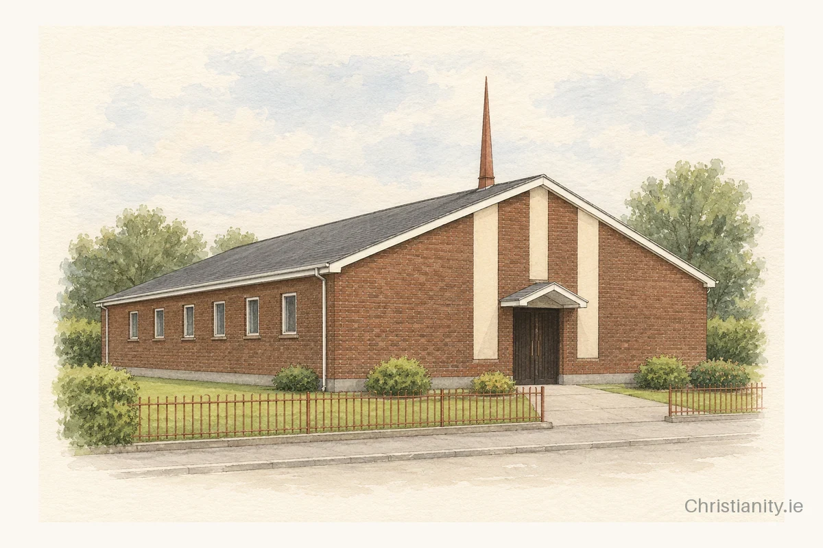 Watercolour and ink illustration of Mount Zion Community Church