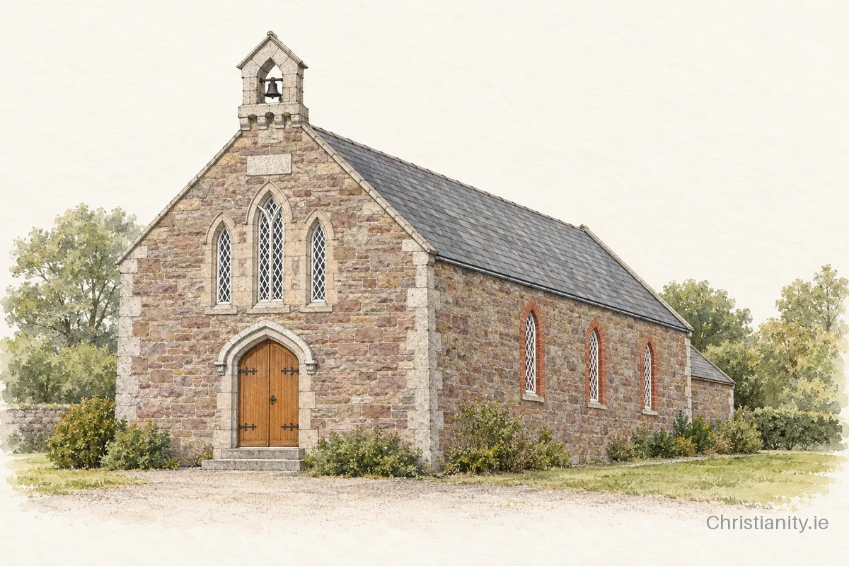 Watercolour and ink illustration of Mulrankin St David