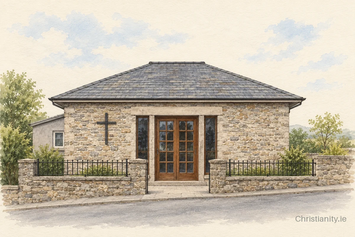 Watercolour and ink illustration of Oratory of Mary, Mother of God