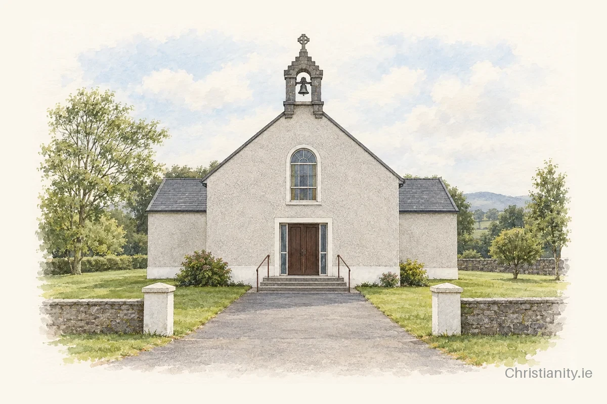 Watercolour and ink illustration of Our Lady & St. Lawrence Church