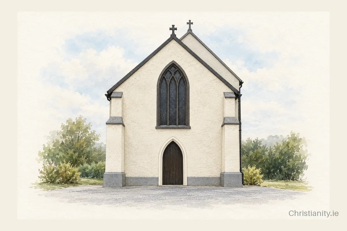 Watercolour and ink illustration of Our Lady's Church