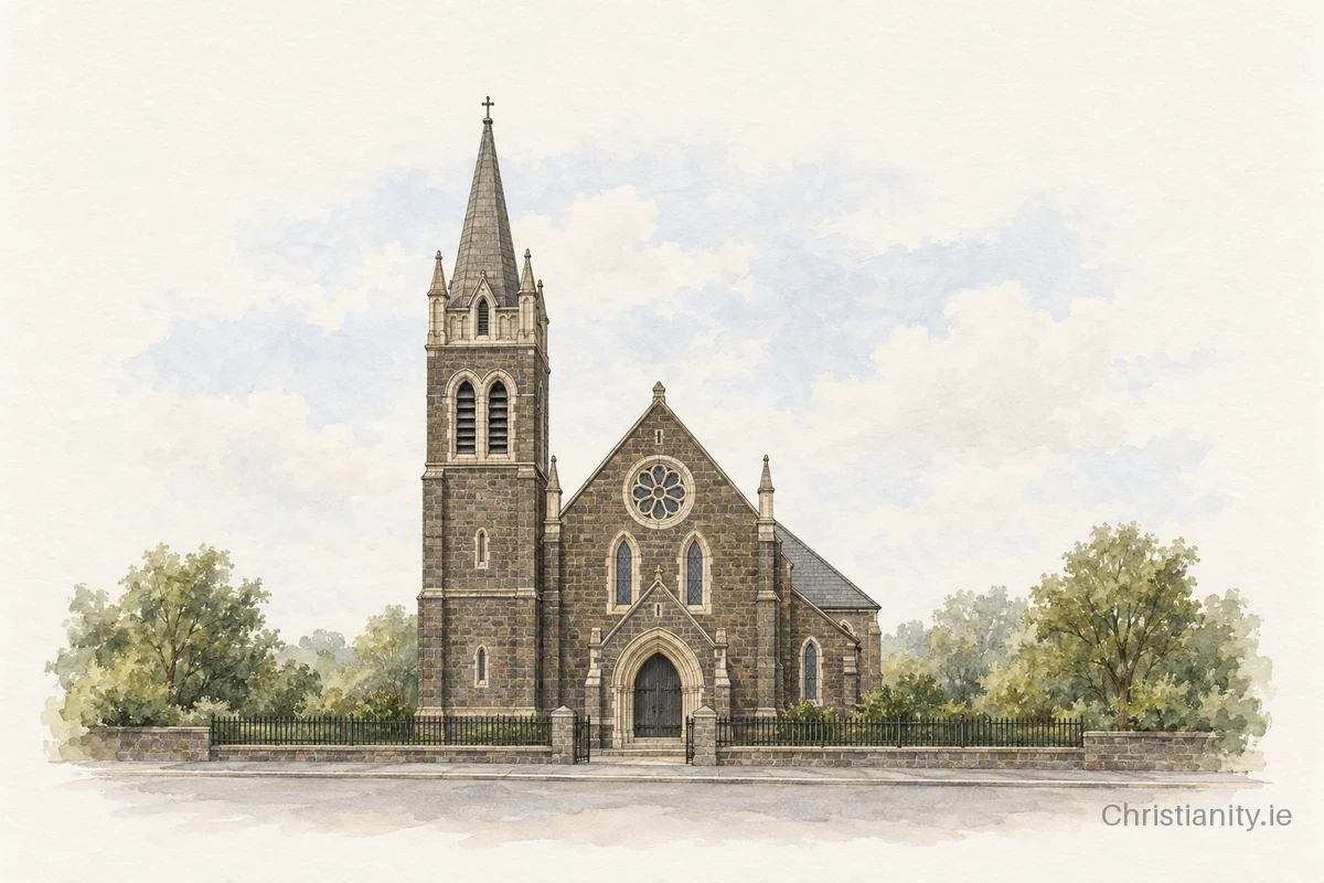 Watercolour and ink illustration of Parish of St. Peter