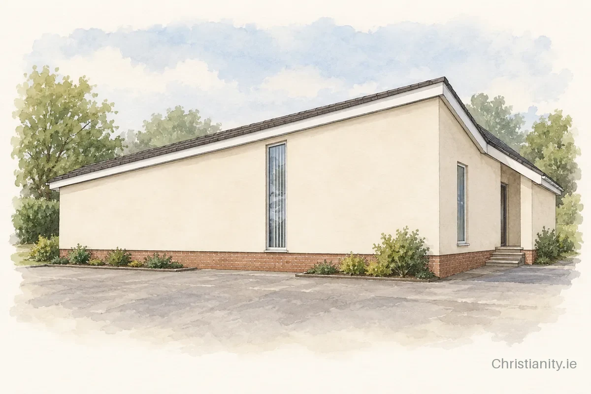 Watercolour and ink illustration of Park Avenue Free Methodist Church
