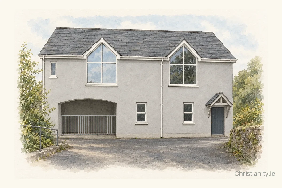 Watercolour and ink illustration of Bantry Quaker Worship Group