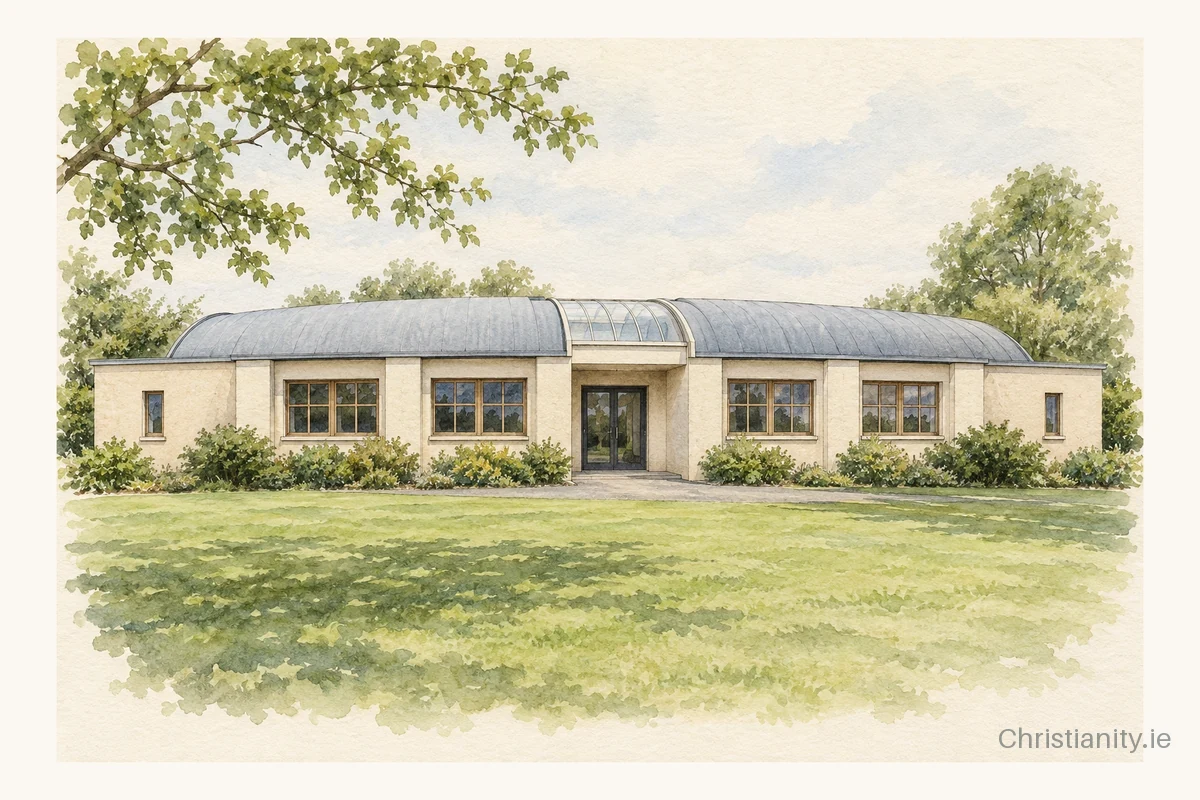 Watercolour and ink illustration of Limerick Friends Meeting House