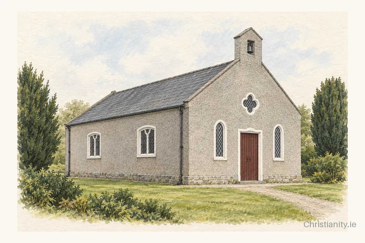 Watercolour and ink illustration of Rathcoole
