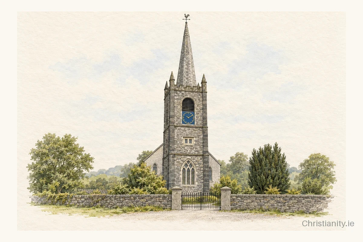 Watercolour and ink illustration of Rathdowney St Andrew