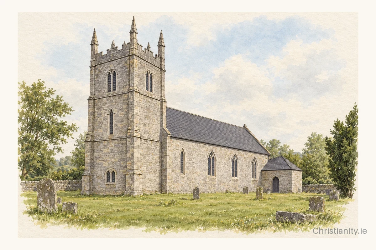 Watercolour and ink illustration of Rathkeale Holy Trinity
