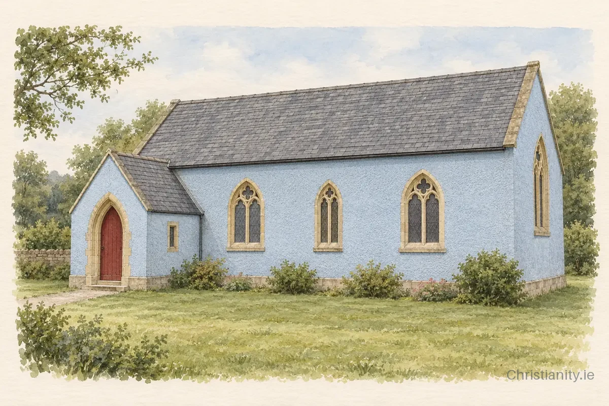 Watercolour and ink illustration of Raymunterdoney St Paul (Ray)