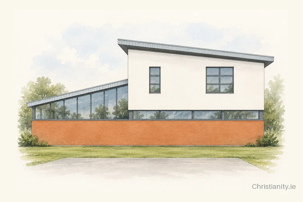 Watercolour and ink illustration of The Father's House Adamstown