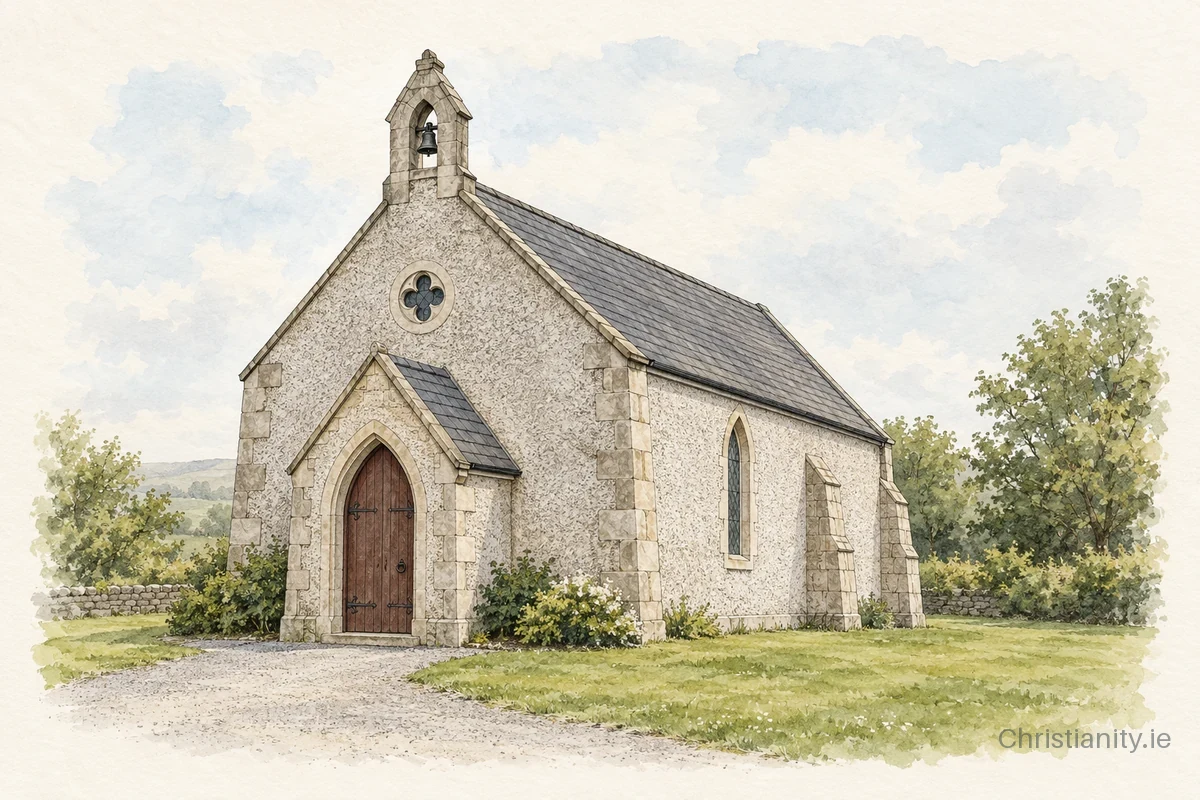 Watercolour and ink illustration of Redcross Holy Trinity