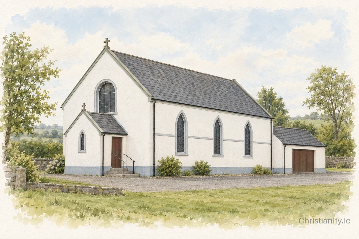 Watercolour and ink illustration of Richhill Methodist Church