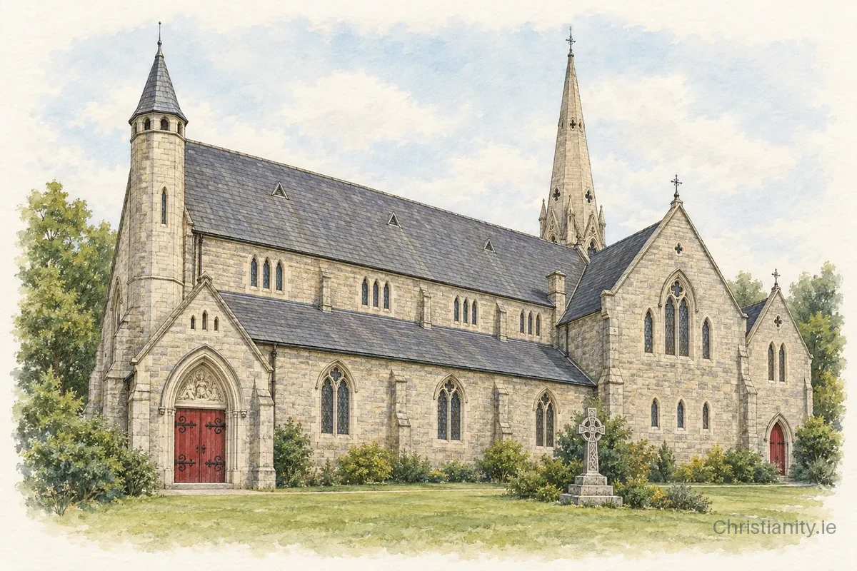 Watercolour and ink illustration of Romanian Orthodox Cathedral (Christ Church, Leeson Park)