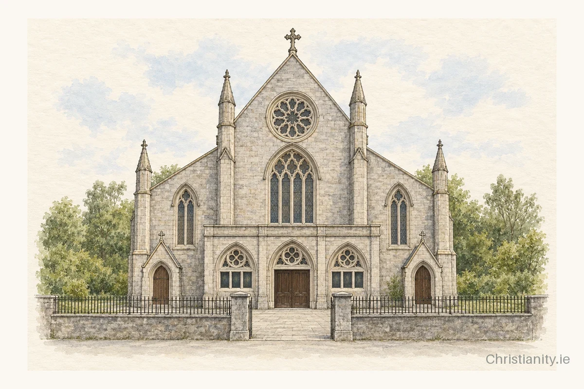 Watercolour and ink illustration of Romanian Orthodox Parish of the Three Holy Hierarchs