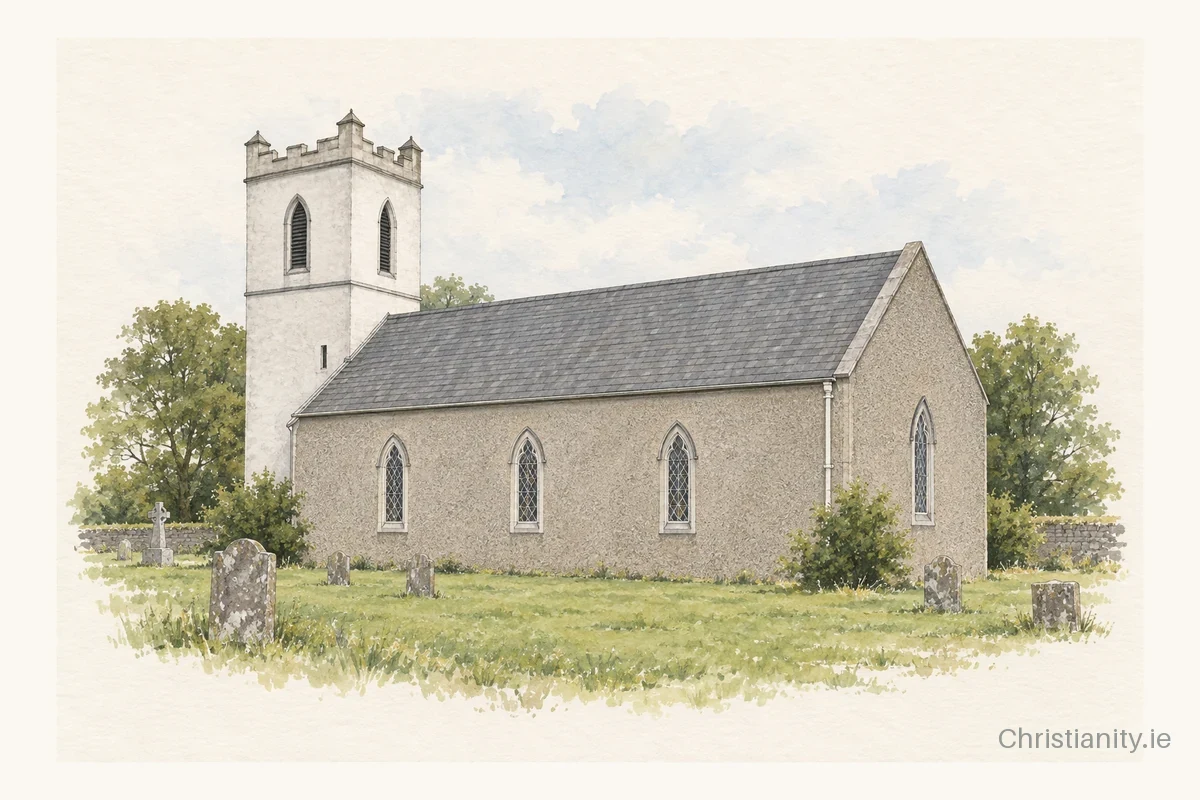 Watercolour and ink illustration of Roskelton