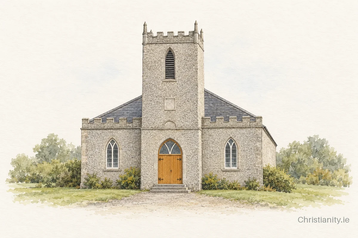 Watercolour and ink illustration of Rossdroit St Peter