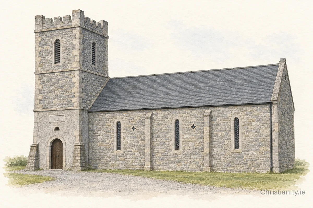 Watercolour and ink illustration of Rossinver (Kinlough)