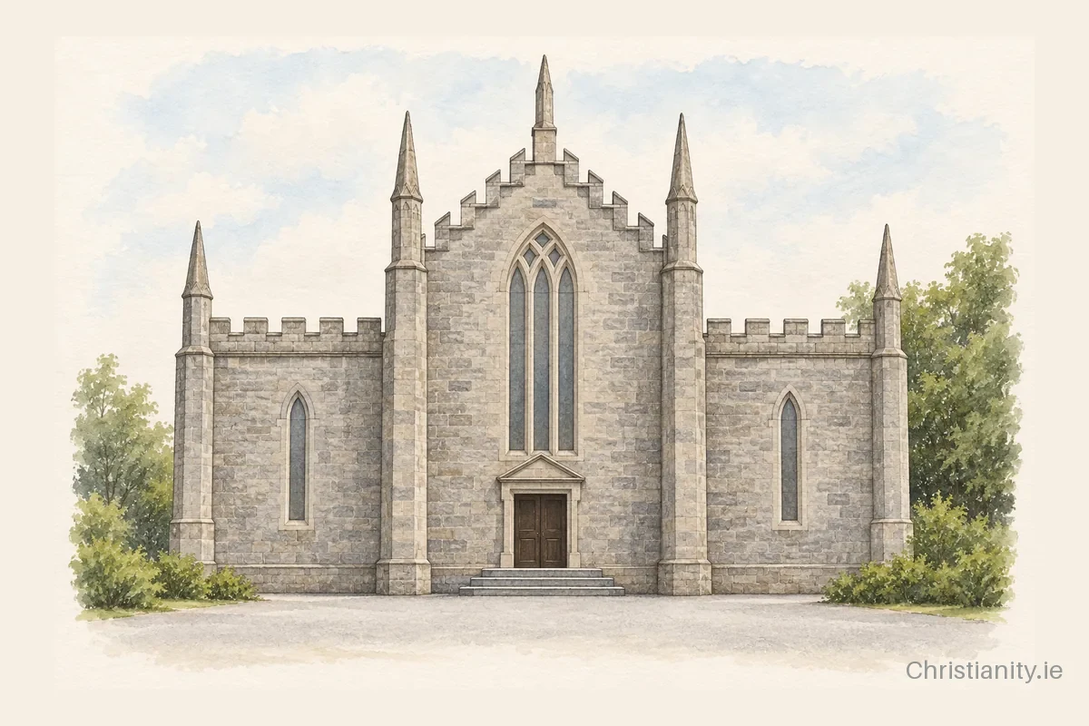 Watercolour and ink illustration of St Peter and St Paul Russian Orthodox Church