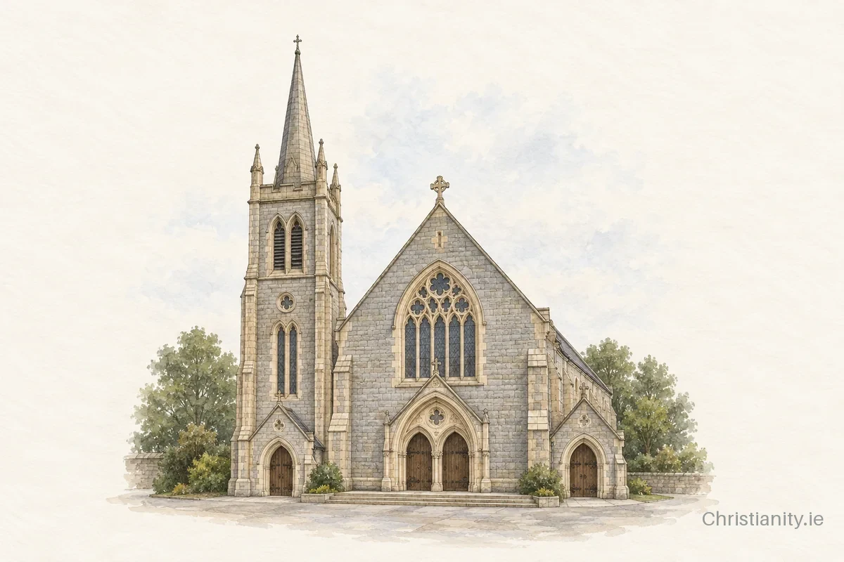 Watercolour and ink illustration of Saint Catherine (Dominican)