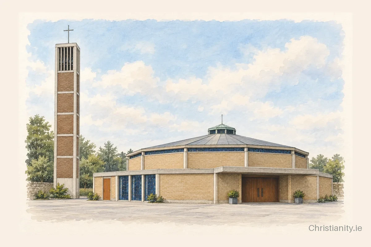 Watercolour and ink illustration of St. Joseph & St. Benildus