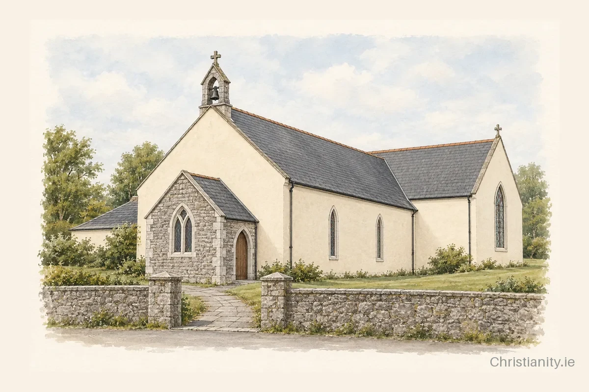 Watercolour and ink illustration of St. Mary's