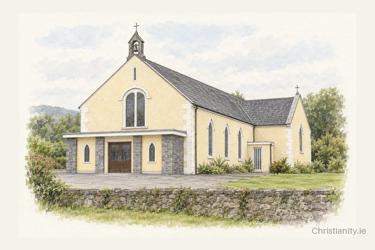 Watercolour and ink illustration of St. Mary's Church