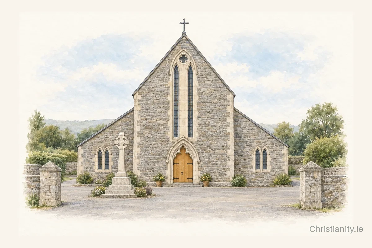 Watercolour and ink illustration of St. Mary's