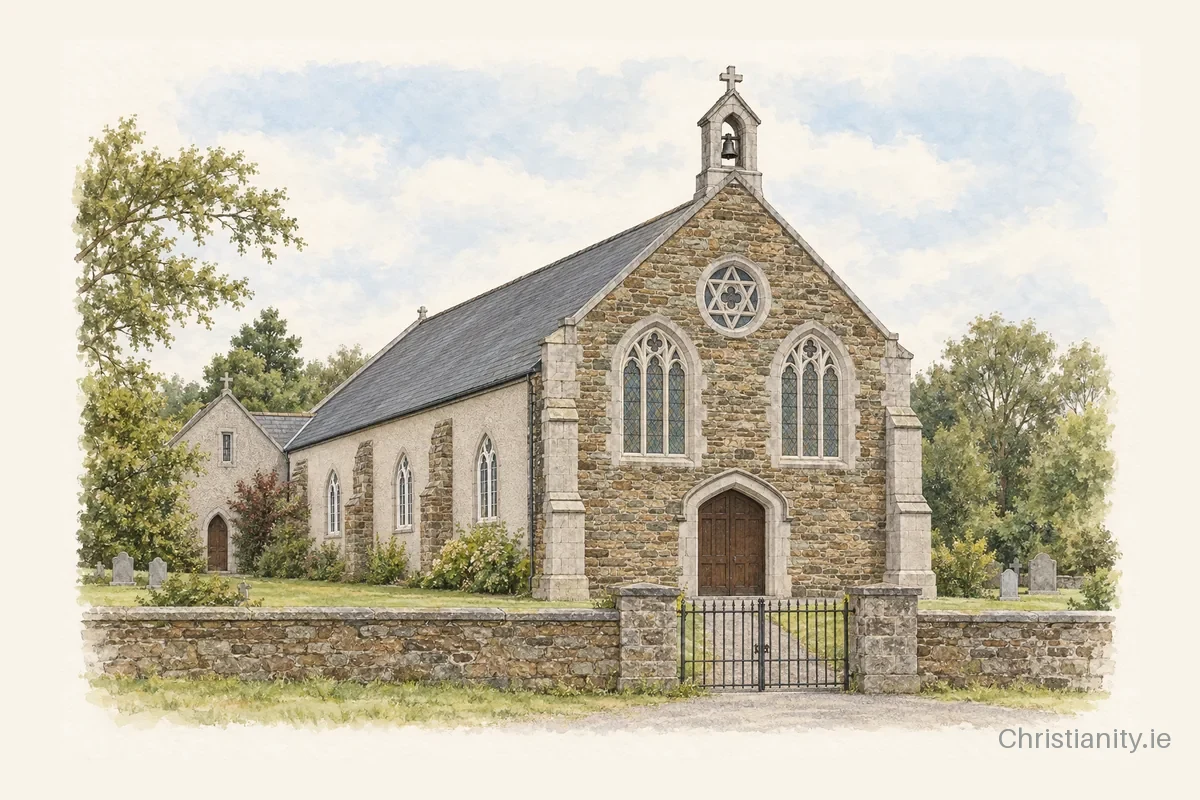 Watercolour and ink illustration of St. Michael's Church