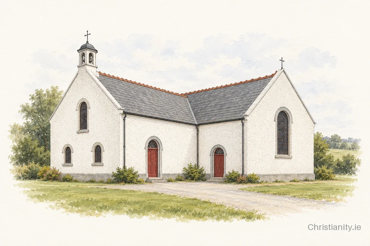 Watercolour and ink illustration of Saint Oliver Plunkett, Cullyfad