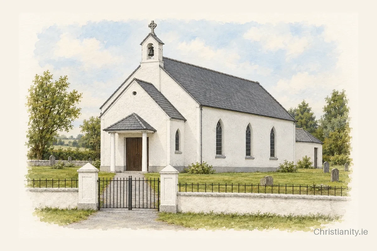 Watercolour and ink illustration of St. Patrick's Church