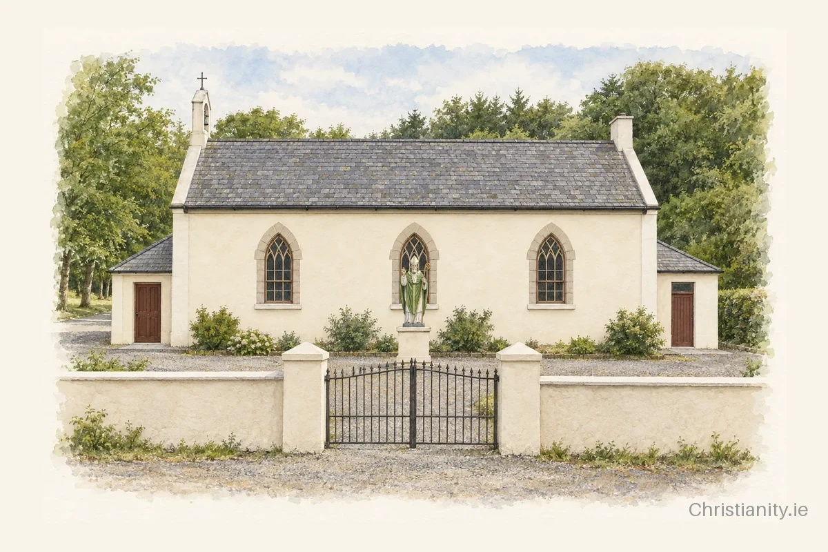 Watercolour and ink illustration of St. Patrick's Church