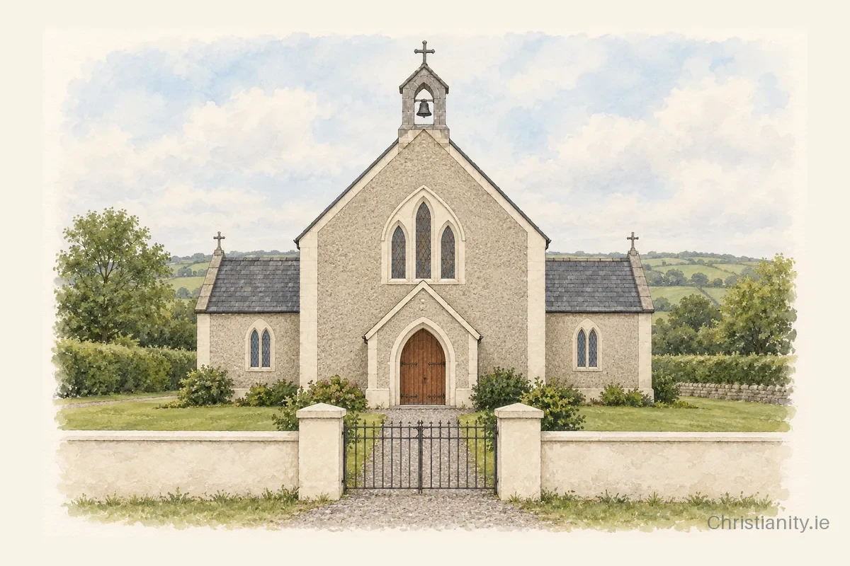 Watercolour and ink illustration of Saint Patrick's Cullen
