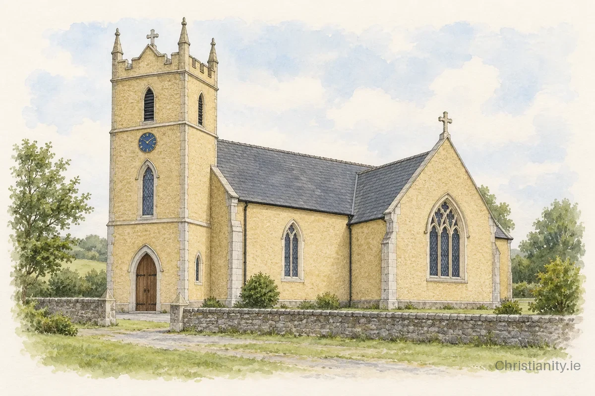 Watercolour and ink illustration of Saints Peter and Paul