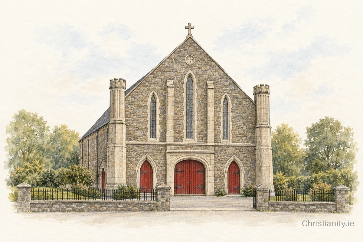 Watercolour and ink illustration of SS Peter and Paul